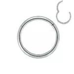 Artskin Grad 23 Titan Nasenring Scharnier Nase Ringe Hoops Körper Piercing Ringe Helix Knorpel Rook Ohrringe 18G Durchmesser 8mm Silber Nasenring