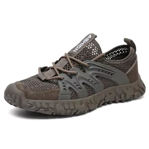 ASHION Wanderschuhe Damen Herren - Rutschfeste, Atmungsaktive Trekkingschuhe