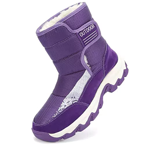 ASOCO DREAM Schneestiefel Damen Warm Gefütterte Winterstiefel Winter Wasserdicht Winddicht Outdoor Rutschfest Winterschuhe