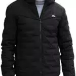 ATLASLAVA Herren Daunenjacke Warme MäNner Winterjacke WintermäNtel Lightweight Outdoor Puffer Jacke Kapuze Schwarz