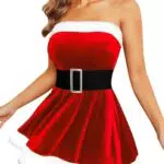 Avidlove Dessous Set Damen Weihnachten Reizwäsche Mit Pailletten Babydoll Rot X