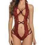 Avidlove Spitzen Bodysuit Damen Neckholder Corsage Reizwäsche Babydoll Lingerie