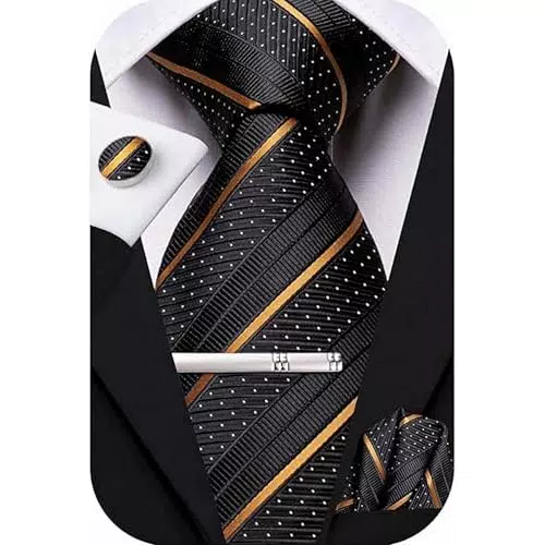 Axvxby Herren Fliege und Einstecktuch Set, verstellbare Fliege