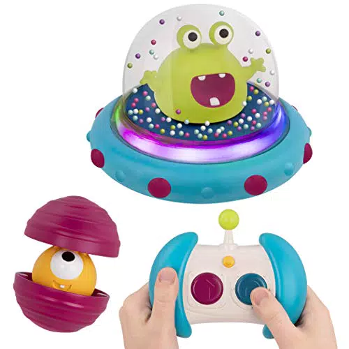 B. toys Ferngesteuertes Auto ab 1 Jahr Autoscooter Raumschiff RC Fahrzeug mit Lichtern und Tönen einfaches Fernsteuer Auto Spielzeug mit Alien und Planeten für Mädchen und Jungs