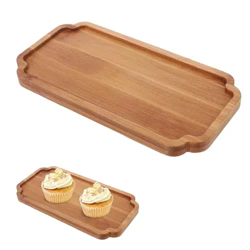 Badezimmer-Tablett aus Holz, Holztablett Deko, Servierbrett Holz