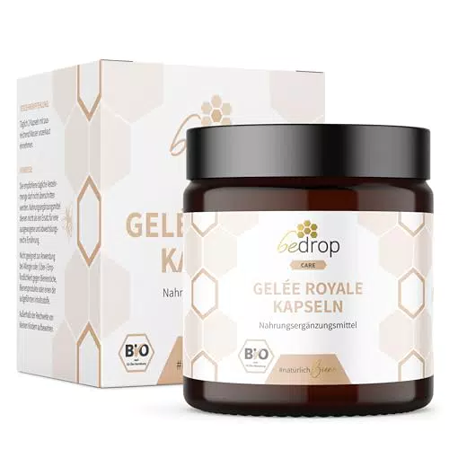 bedrop Gelée Royale Kapseln Bio Qualität 60 Kapseln - 1 Kapsel = 980 mg pures Gelee Royal