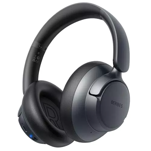 BERIBES Bluetooth Kopfhörer Over-Ear, Active Noise Cancelling Kopfhörer mit Mikrofon