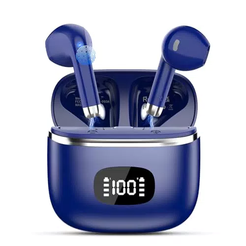 POMUIC Bluetooth Kopfhörer, Kopfhörer Kabellos Bluetooth 5.4 mit 4 ENC Noise Cancelling Mic