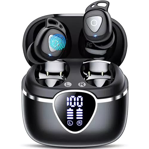 Bluetooth Kopfhörer, Mini Schlafkopfhörer Kabellos Bluetooth 5.4 In Ear Kopfhörer mit 4 ENC Noise Cancelling Mic