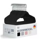 Blumtal 30 Stück Kleiderbügel Platzsparend mit Samtbezug - rutschfeste Premium Bügel inkl. Krawattenhalter