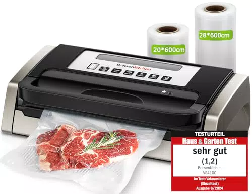 Bonsenkitchen Vakuumiergerät, Vakuumierer-15L/Min Hochleistung