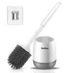Braoses WC Bürste mit Halter – Silikon Toilettenbürste für Badezimmer und Gäste-WC