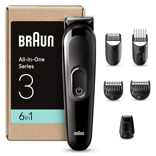 Braun Barttrimmer und Haarschneider 8-in-1 für Herren, wasserdicht