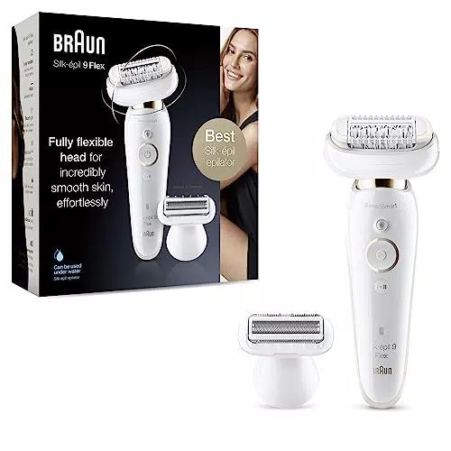 Braun Silk-épil 9 Flex Epilierer Damen - Haarentferner mit 5 Aufsätzen und Tasche