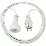 Brennenstuhl Qualitäts- Kunststoff-Verlängerungskabel mit Schutzkontakt-Stecker und -Kupplung weiß