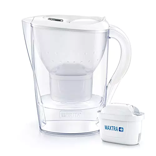 BRITA Wasserfilter Marella weiß inkl. 1 MAXTRA+ Filterkartusche - Filter reduziert Kalk