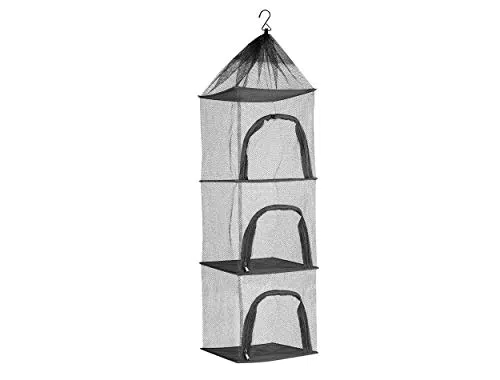 CALIMA 46037 Camping Hängeregal, 110x30x30 cm, schwarz