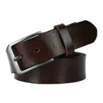 CALIYO Gürtel Herren, Ledergürtel Herren aus Rindsleder Belt Men Metall Retro Jeansgürtel