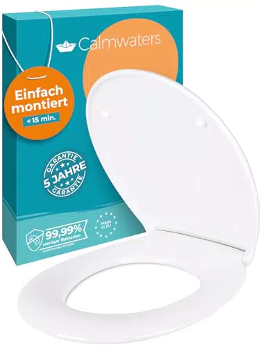 Calmwaters Premium WC Sitz einfache Montage, Toilettendeckel bis 250 kg