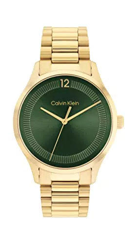 Calvin Klein Analog Quarzuhr Unisex mit Silbernes Edelstahlarmband - 25200168