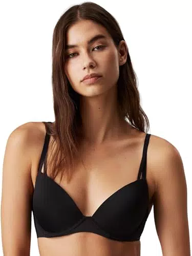 Calvin Klein Damen Push-Up BH Lift Demi mit Bügel, Schwarz
