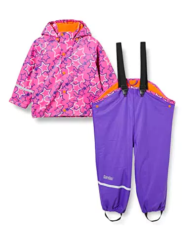 CareTec Baby und Kinder Regenjacke und Regenhose mit Fleece Futter im Set