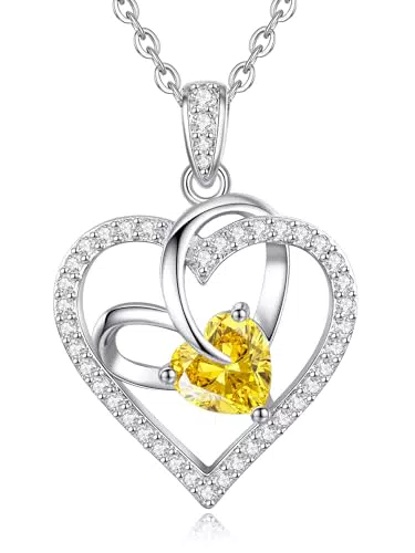 CDE Herz Kette aus Kupfer mit Geburtsstein – Geschenke für Frauen und Mütter