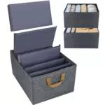 CGBOOM Hosen Organizer für Kleiderschrank, Verstellbarer Fächern Schubladen Organizer & Schrank Organizer