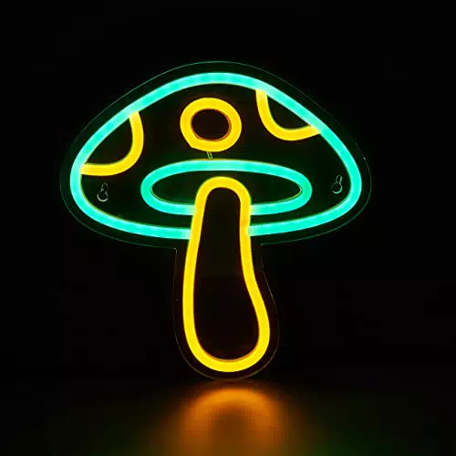 Chi-buy LED Neon Mushroom Nettes Neon Sign, USB Powered Neon Signs night liaght