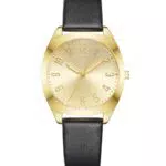 CIVO Damen Uhr Lederarmband Armbanduhr: Große Zifferblatt Quarz Damenuhr - Schwarz Analog Armbanduhr Damen