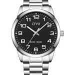 CIVO Uhren Herren Silber Armbanduhr: Casual Analog Quarz Leicht Lesbare Herrenuhr - Edelstahl Wasserdicht Herren Uhr