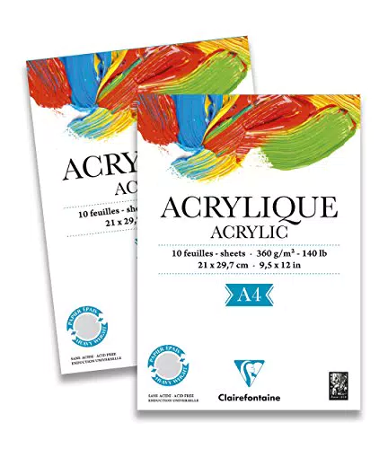 Clairefontaine 96308C - Zeichenblock Acrylpapier DIN A4 21x29