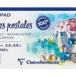 Clairefontaine Reisealbum Aquapad DIN A6, 20 Bogen 300g für Postkartengestaltung