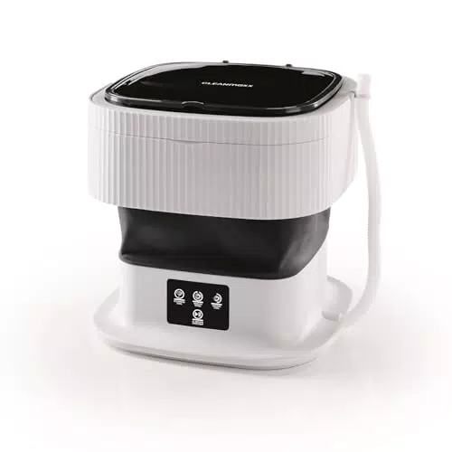 CLEANmaxx Mini-Waschmaschine ideal für Unterwegs, Mobile Waschmaschine mit 2 Waschprogrammen & einem Schleudergang