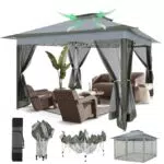 COBIZI Garten pavillon 3x3 Wasserdicht Stabil Winterfest