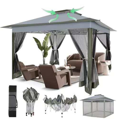COBIZI Garten pavillon 3x3 Wasserdicht Stabil Winterfest