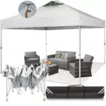 COBIZI Pavillon 3x3 Wasserdicht Stabil Winterfest mit Entlüftung