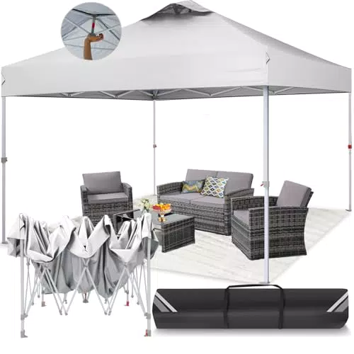 COBIZI Pavillon 3x3 Wasserdicht Stabil Winterfest mit Entlüftung
