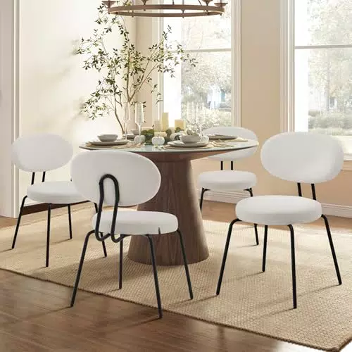 COLAMY Polsterstühle für das Esszimmer, 4er Set, Moderne Küchenstühle mit Rückenlehne