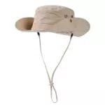 Comhats Sonnenhut Damen UV Schutz 50 mit Pferdeschwanzloch Faltbar wasserdichte Safari Hut Herren Outdoor Wanderhut Boonie Hat Breitkrempe tropenhut Sonnenhut zum Angeln Hellbeige M 54-57C