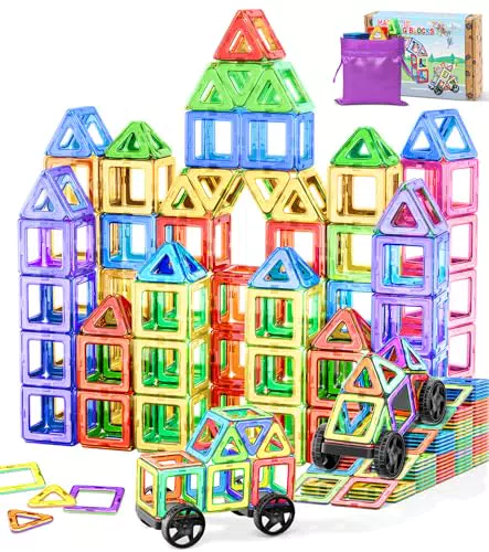 COOLJOYA Magnetische Bausteine 50 Teile, Magnetspiel STEM Magnetbausteine