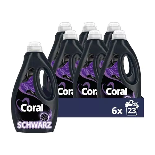 Coral Colorwaschmittel Black Velvet Flüssigwaschmittel für länger intensives Schwarz mit Farbpflege-Kraft natürlicher Herkunft 23 WL 1