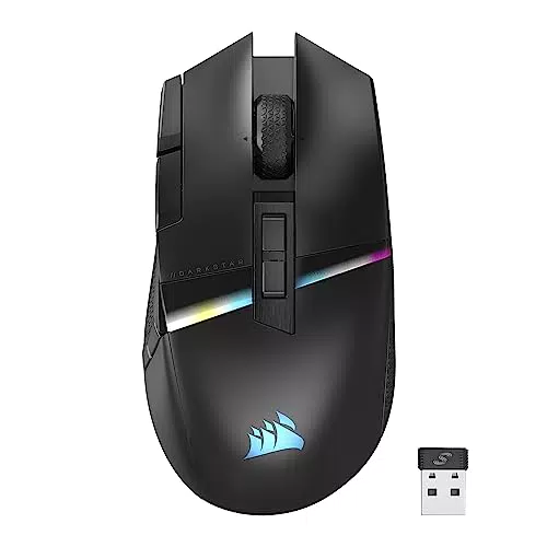 CORSAIR DARKSTAR RGB WIRELESS MMO Gaming Mouse - 26.000 DPI - 15 Programmierbare Tasten - Bis zu 80 Stunden Akkulaufzeit - iCUE-Kompatibel - PC