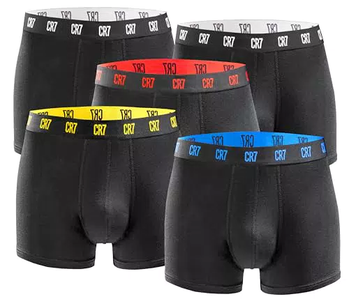 CR7 - 5er Pack Boxershorts Trunk Herren - by Cristiano Ronaldo - Black-Color-Mix - Gr. XX