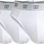 CR7 CRISTIANO RONALDO Slip Herren, Unterhose Basic Brief Weiß