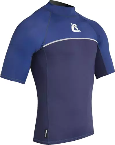 Cressi Men's Shield Man Rash Guard Short/SL, Blau/Royalblau