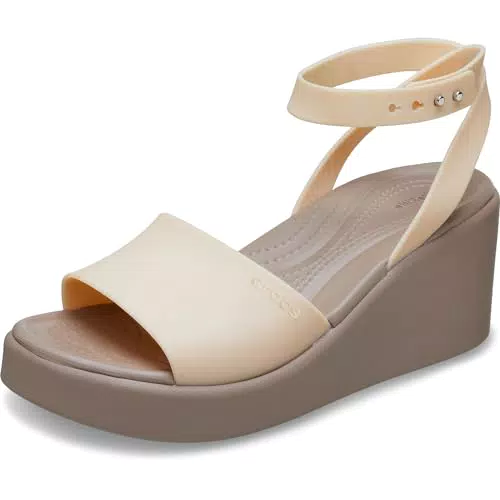 Crocs Damen Brooklyn Knöchelriemen, Keilabsatz Sandale