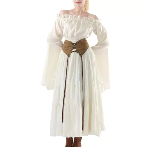 Damen Renaissance Maxirock Hohe Taille Mittelalter Rock Damen Steampunk Rock viktorianisch X
