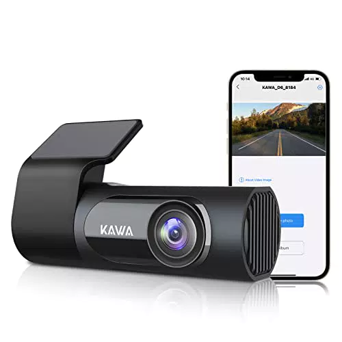 Dashcam Auto, KAWA 2K 1440P Voll QHD Dashcam - 360 Grad Drehbares Gehäuse Eingebautes WLAN