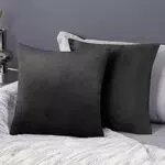 Deconovo 2er Set Samt Kissenbezüge Sofa Kissenbezug Zierkissenbezüge Weich Design Dekor Schlafzimmer Wohnzimmer Couch Büro